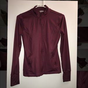 Forever 21 Active Zip-Front Jacket (Burgundy)